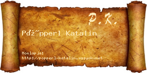 Pöpperl Katalin névjegykártya